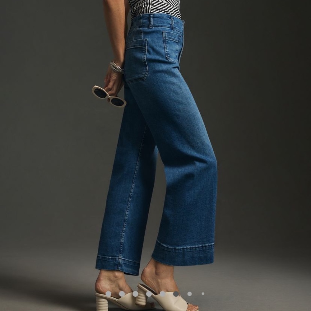 Anthropologie Maeve Colette Cropped Wide Leg Jeans